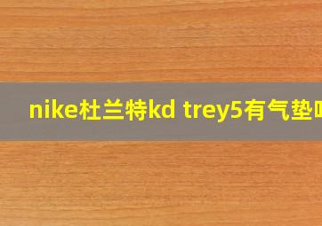 nike杜兰特kd trey5有气垫吗